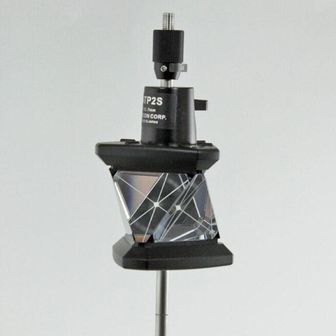 Survpoint mini hranol 360° posuvný, s tyčí, pevný 7mm (typ Topcon)